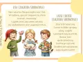 Dzieci z Bullerbyn: Lisa, Lasse i Bosse. Lisa opiekuje się jagnięciem, Lasse trzyma prosiaczka, a Bosse kurę.
