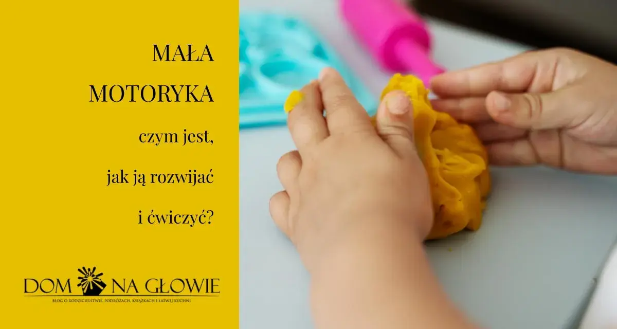 Dziecko ugniata masę plastyczną, rozwijając motorykę małą. Zabawy z ciastoliną to świetne ćwiczenia.