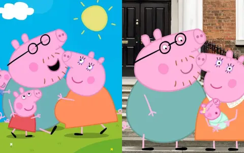 Rodzina Świnki Peppy: tata Świnka, mama Świnka, Peppa, George i niemowlę. Przyjaciele Peppy, ich imiona to: Suzy Owca, Danny Pies, Rebecca Królik.