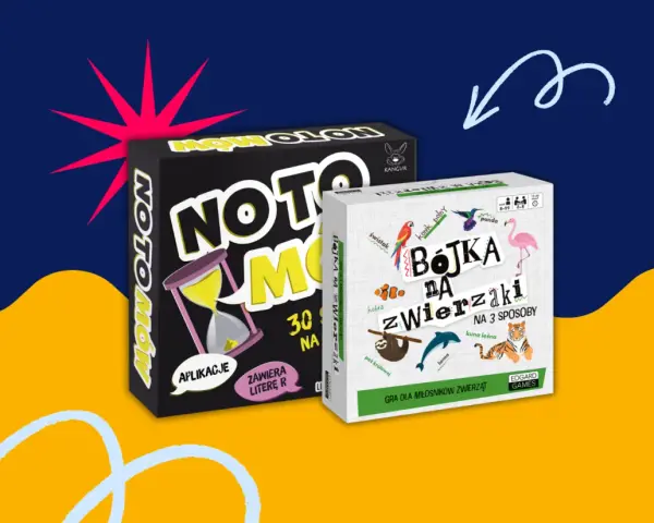 Szukasz pomysłu, co kupić 10 latkowi na urodziny? Dwie gry planszowe: "Noto Molo" i "Bójka na zwierzęta" to świetna zabawa dla dzieci.