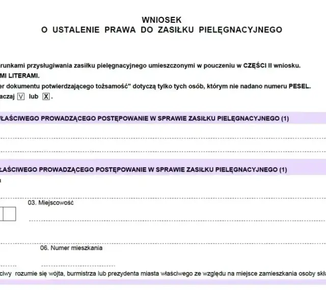 Wniosek o ustalenie prawa do zasiłku pielęgnacyjnego. Dowiedz się, zasiłek pielęgnacyjny - ile wynosi i jak go uzyskać.