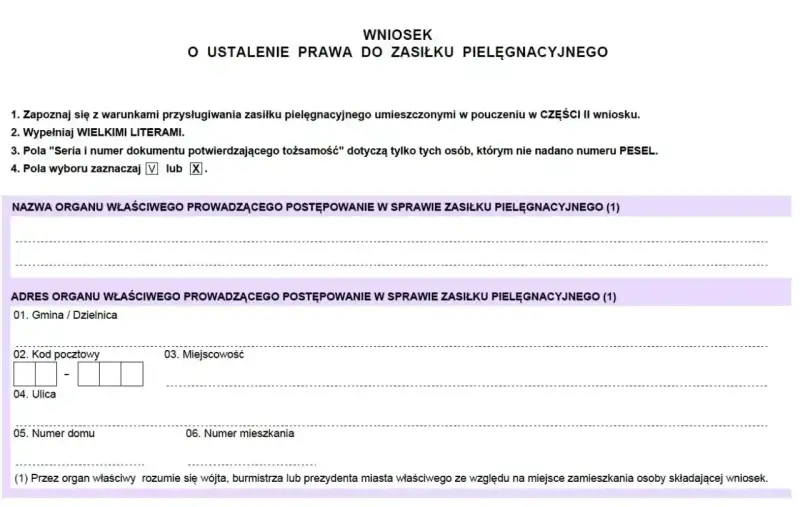 Wniosek o ustalenie prawa do zasiłku pielęgnacyjnego. Dowiedz się, zasiłek pielęgnacyjny - ile wynosi i jak go uzyskać.